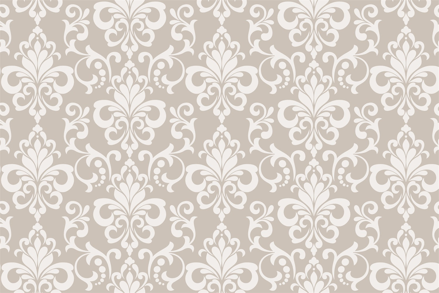 Toile de fond Damassé Beige,Clair Design Symétrique Royal BRP12-601