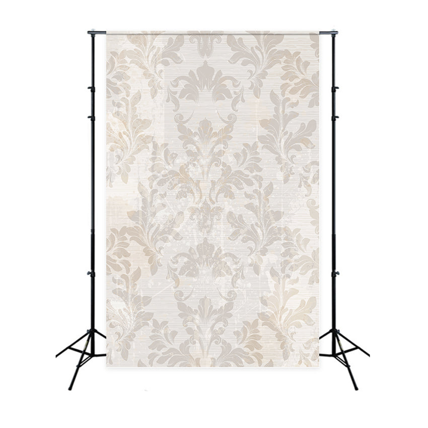 Toile de fond Damassé Vintage Beige,Motif Intriqué BRP12-603