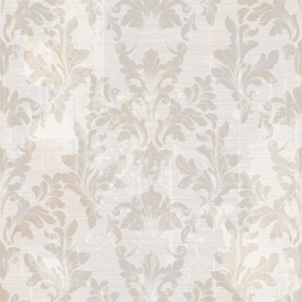 Toile de fond Damassé Vintage Beige,Motif Intriqué BRP12-603