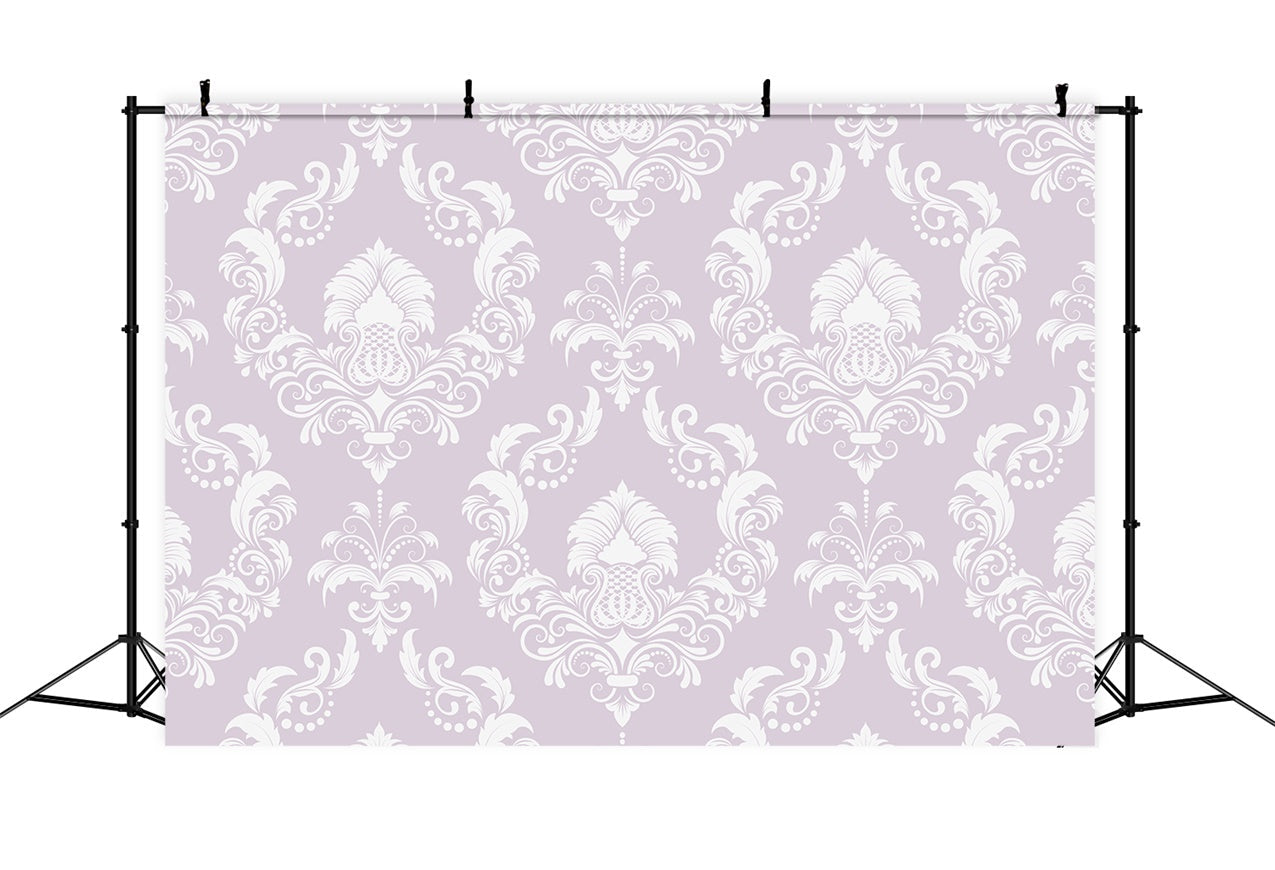 Toile de fond Photographie Damassé Motif Floral Lavande Douce BRP12-606