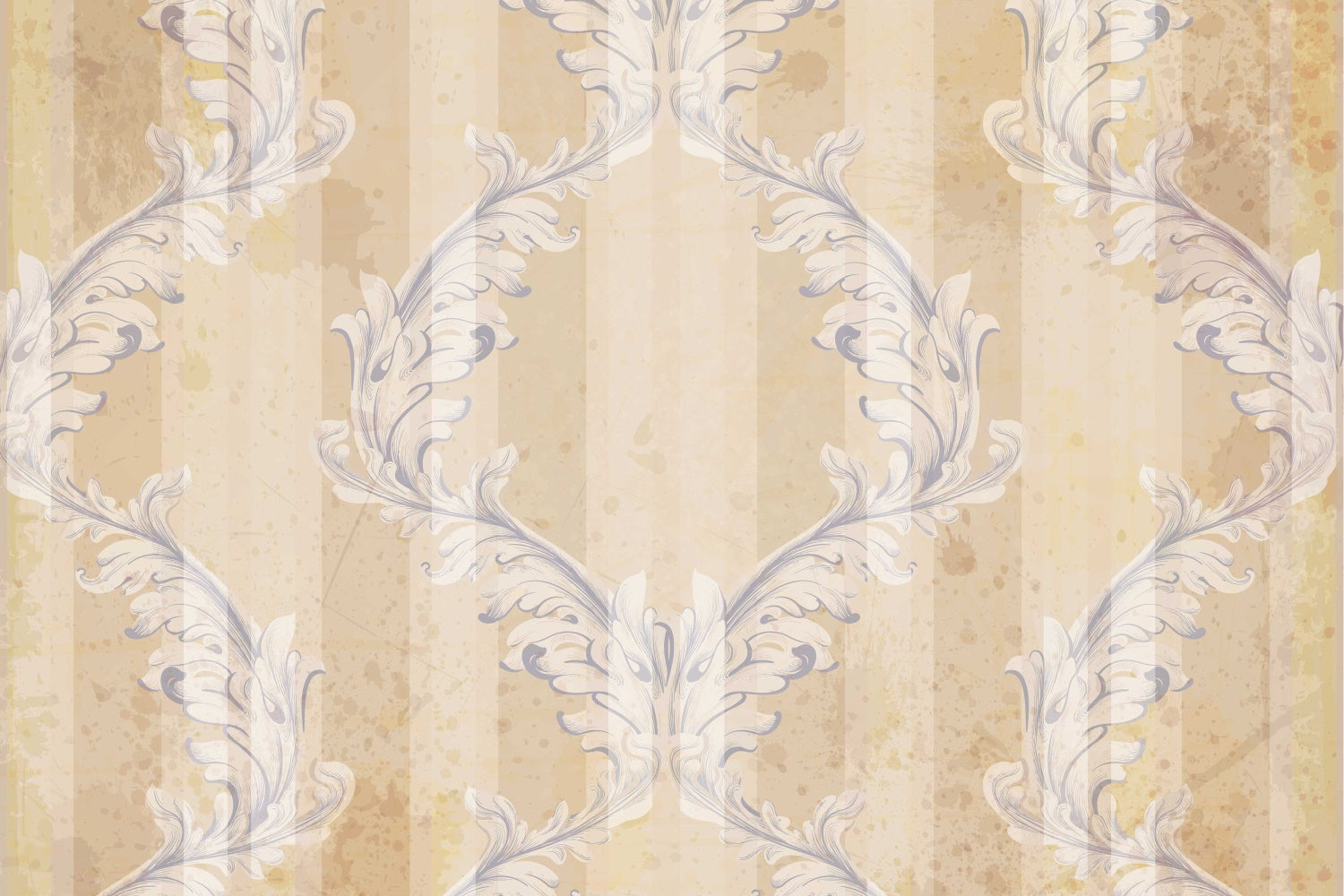 Toile de fond Damassé Distressé Motif Floral Beige,BRP12-610