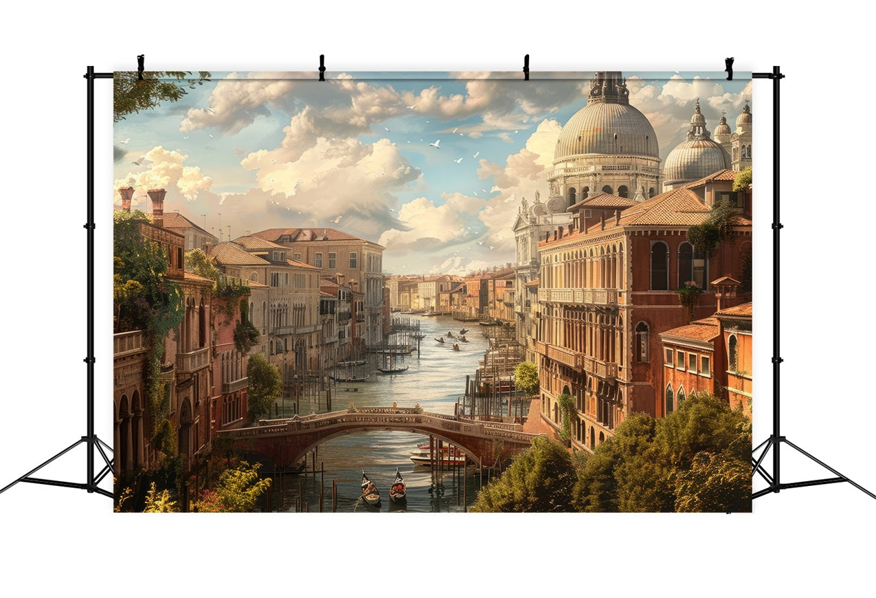 Toile de fond Architecture Canal Pittoresque de Venise BRP12-657