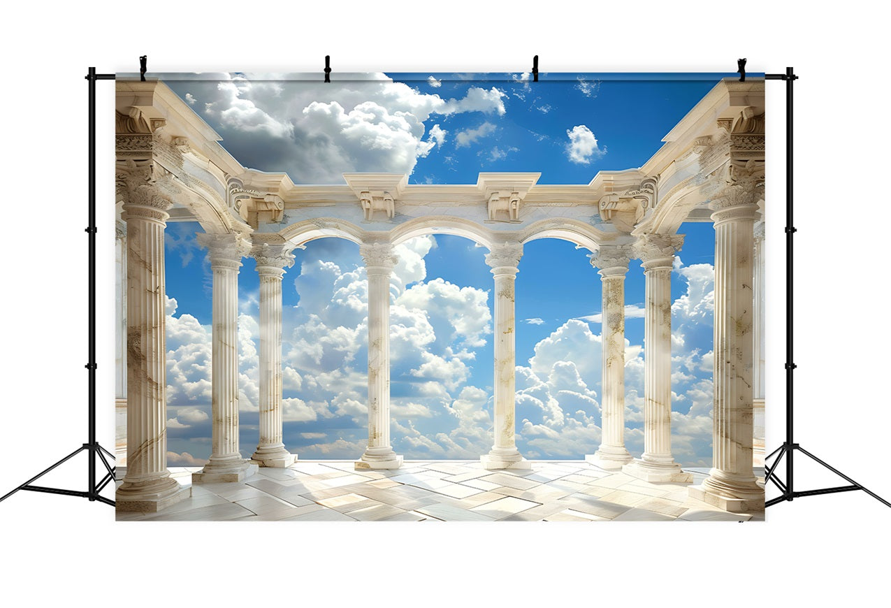 Toile de fond Architecture Colonnes en Marbre Arche Ciel BRP12-676