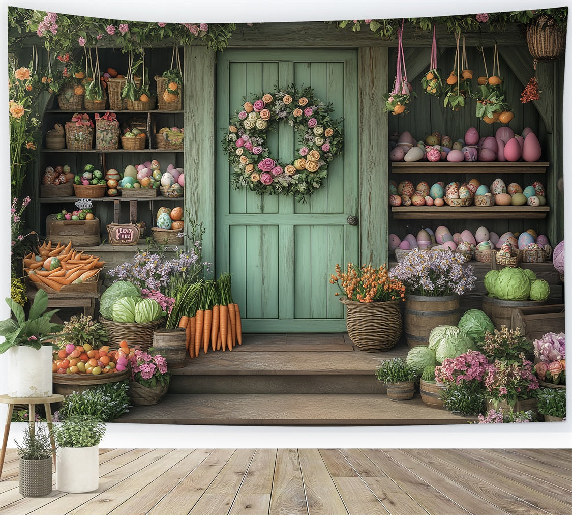 Fond Photo Pâques Produits Frais Floral Porche Printemps BRP12-735