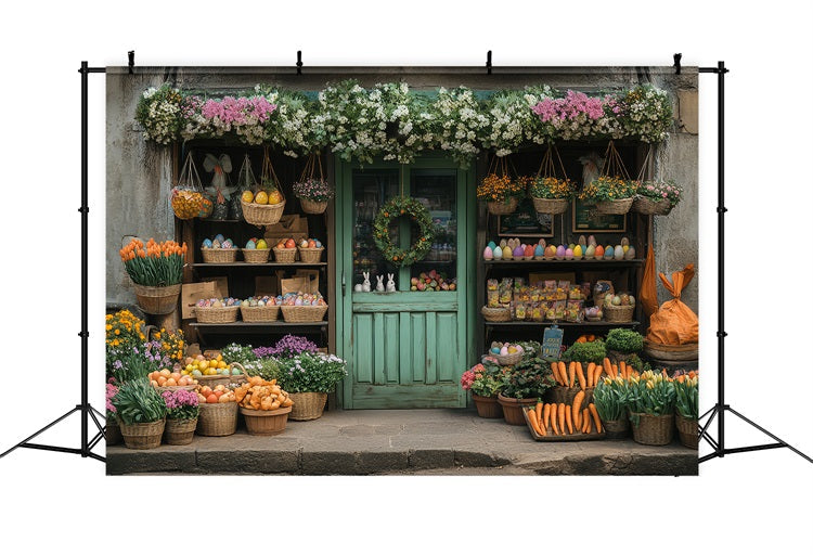 Fond Photo Pâques Ferme Légumes Floraux BRP12-736