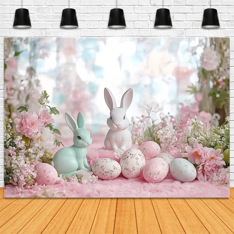 Fond Photo Pâques Fleurs Lapin Œuf BRP12-746