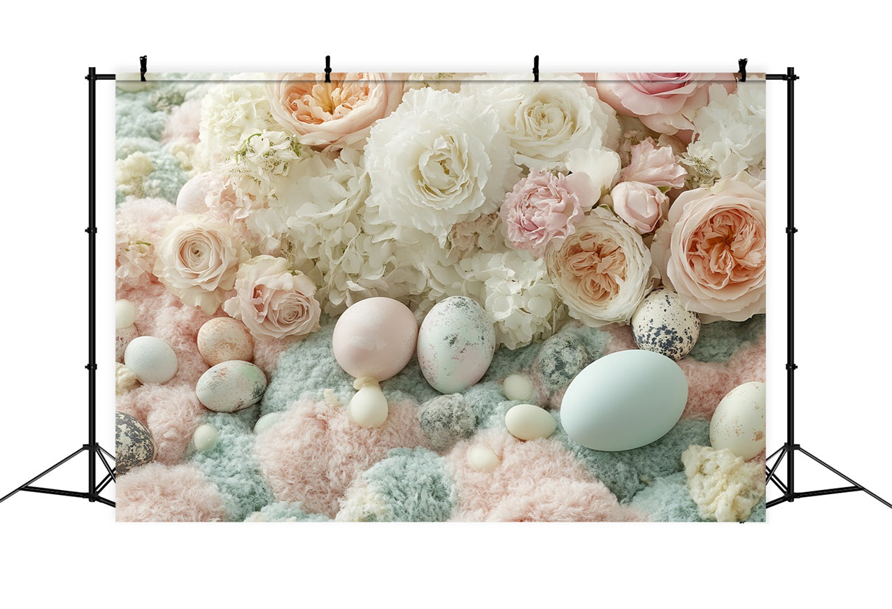 Toile de fond Pâques Roses Pastel Œuf BRP12-749