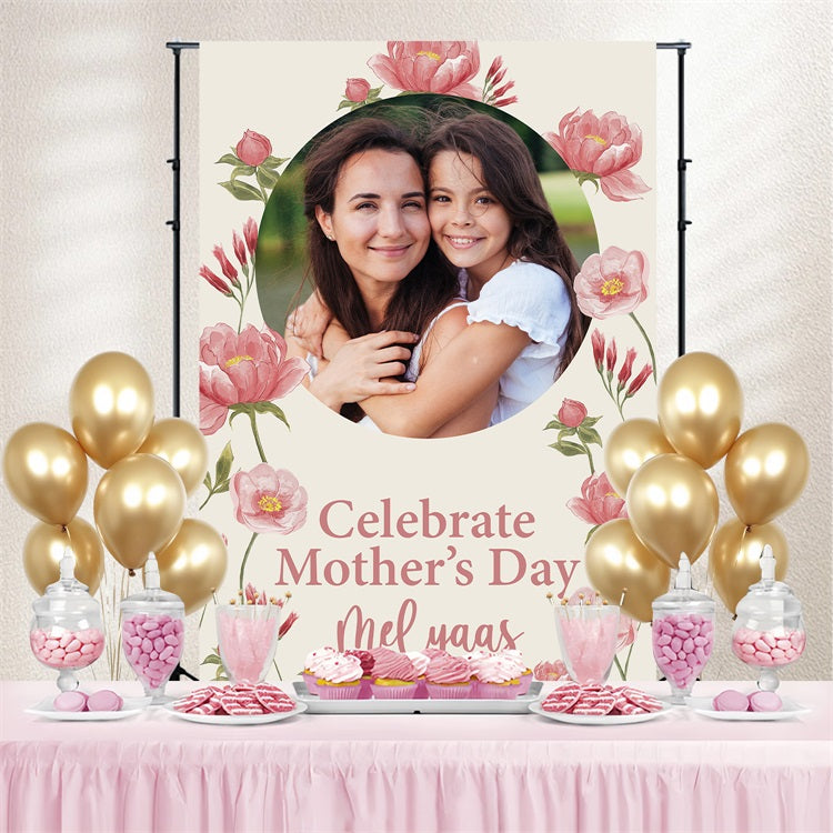 Toile de fond Fête des Mères Personnalisable Célébration Amour Floral BRP3-120