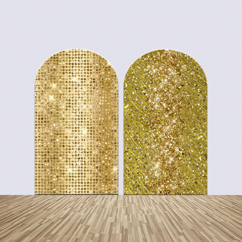 Kit de Toile de fond Arch Personnalisable Danse Glamour Sequins Dorés Photo BRP4-206