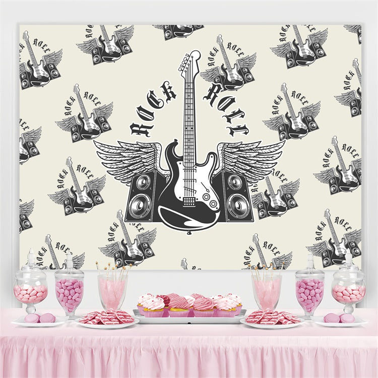 Toile de fond Danse Personnalisée Rock’n’Roll Guitare Ailes BRP4-209