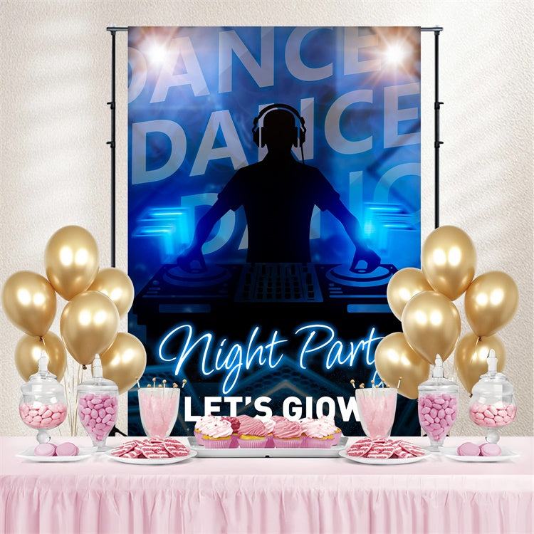 Toile de fond Danse Personnalisable Vibes Bleues Lumineuses BRP4-224
