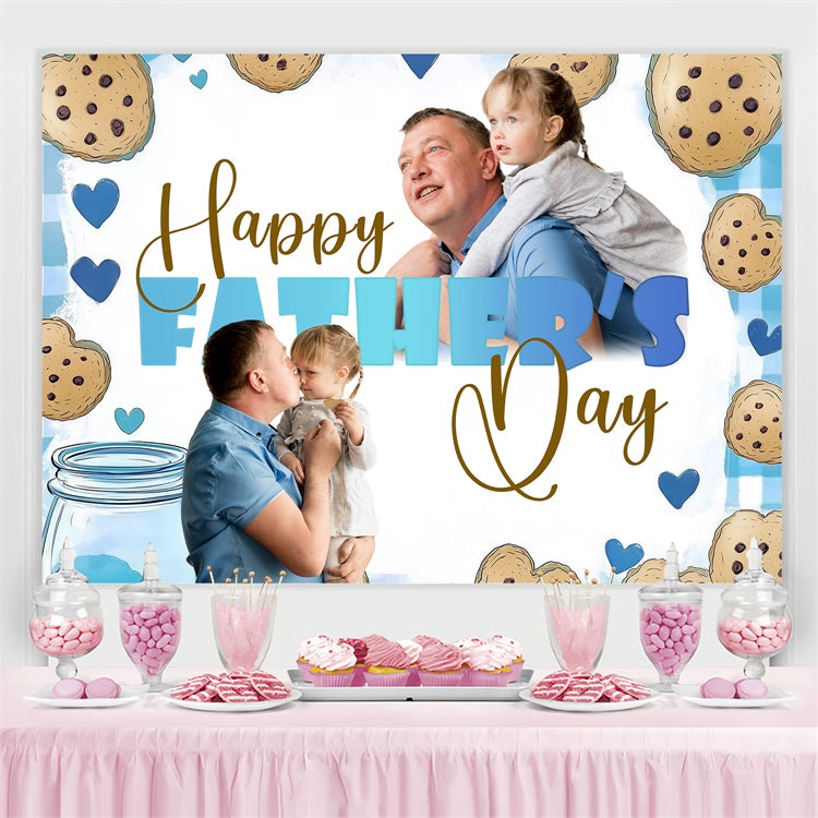 Toile de fond Fête des Pères Biscuit Dessiné Main Personnalisée BRP4-92
