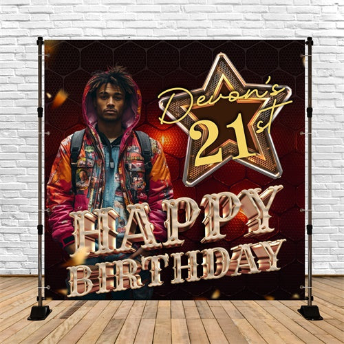 Toile de fond Photo Anniversaire Personnalisable Urbain Moderne Street Style 21e BRP5-104