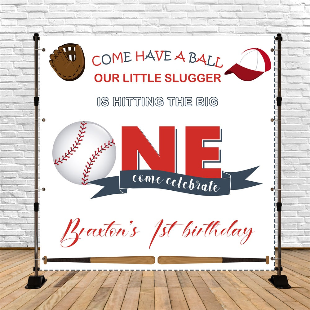 Toile de fond Anniversaire Personnalisable Thème Baseball Sport 1er BRP5-120