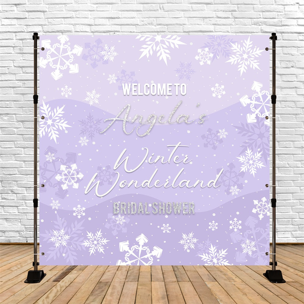 Toile de fond Bridal Shower Photo Personnalisable Baiser Flocon BRP5-169