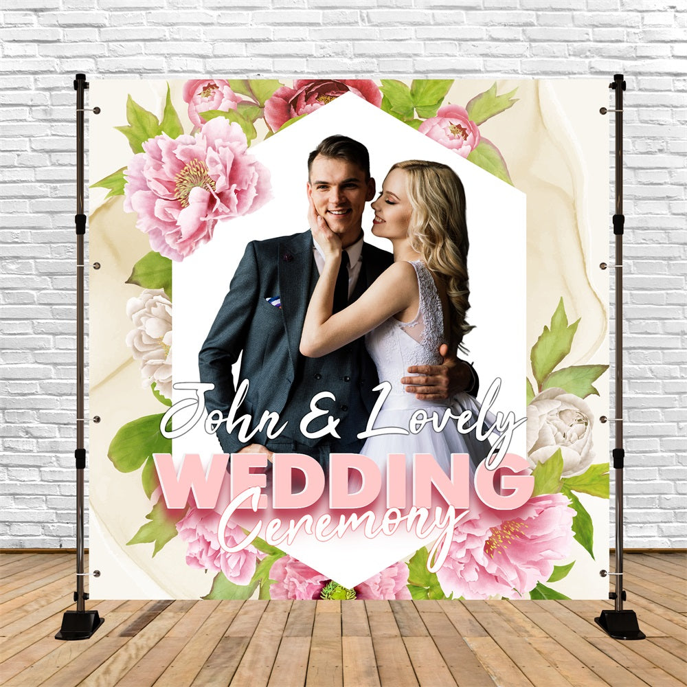 Toile de fond Mariage Photo Idées Personnalisée Pivoine Florale BRP5-186