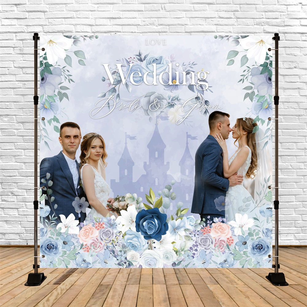 Toile de fond Mariage Florale Conte de Fées Château BRP5-191