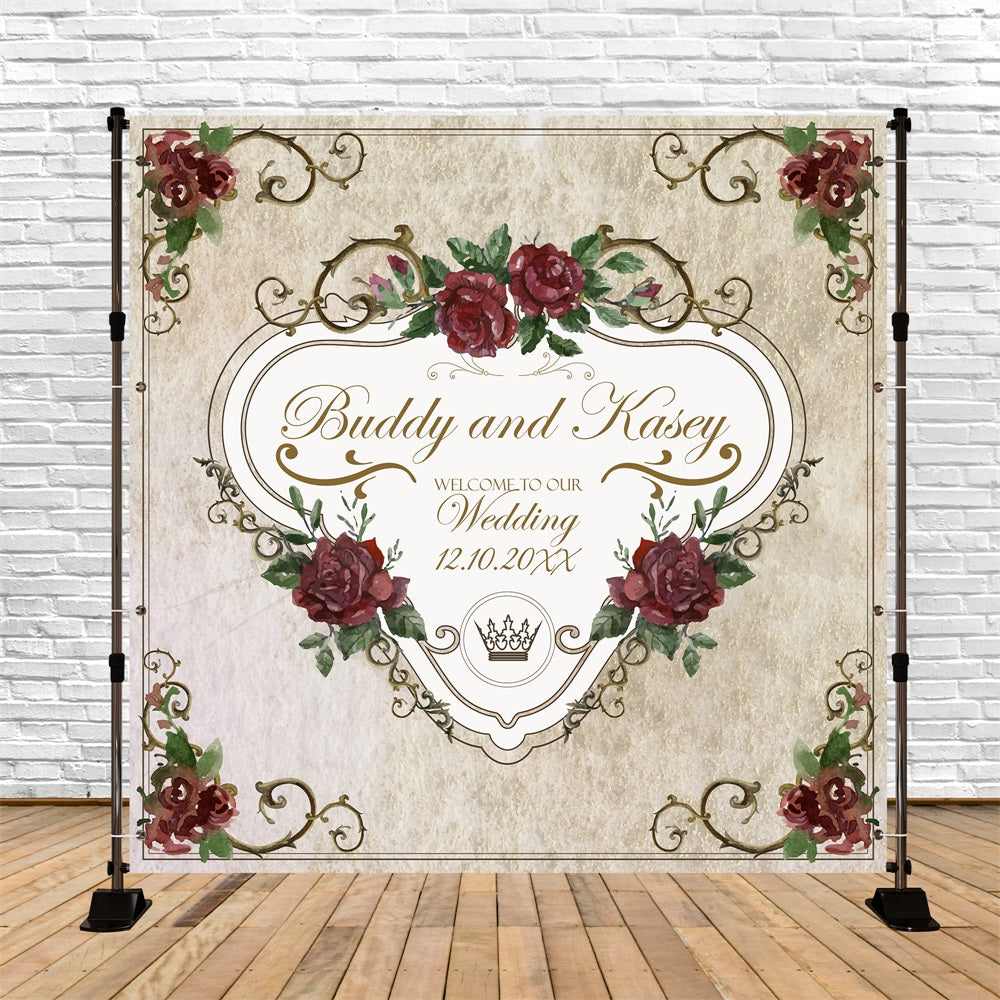 Toile de fond Mariage Photo Idées Personnalisée Jardin Rose Vintage BRP5-192