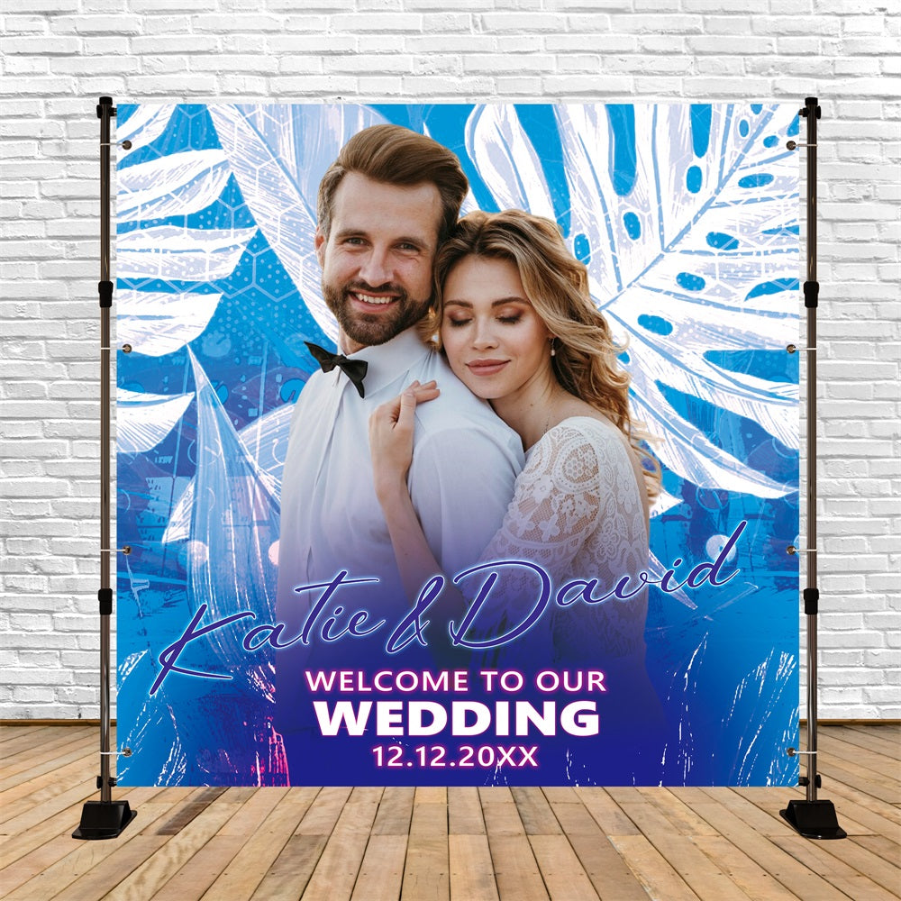 Toile de fond Mariage Photo Personnalisée Amour Tropical BRP5-196