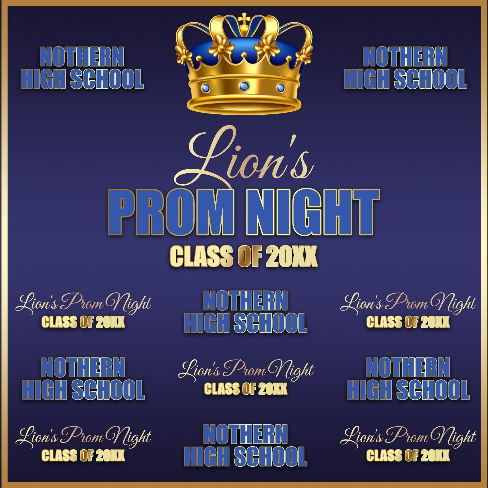 Toile de Fond de Bal Lycée du Nord Répétition Personnalisée BRP5-210
