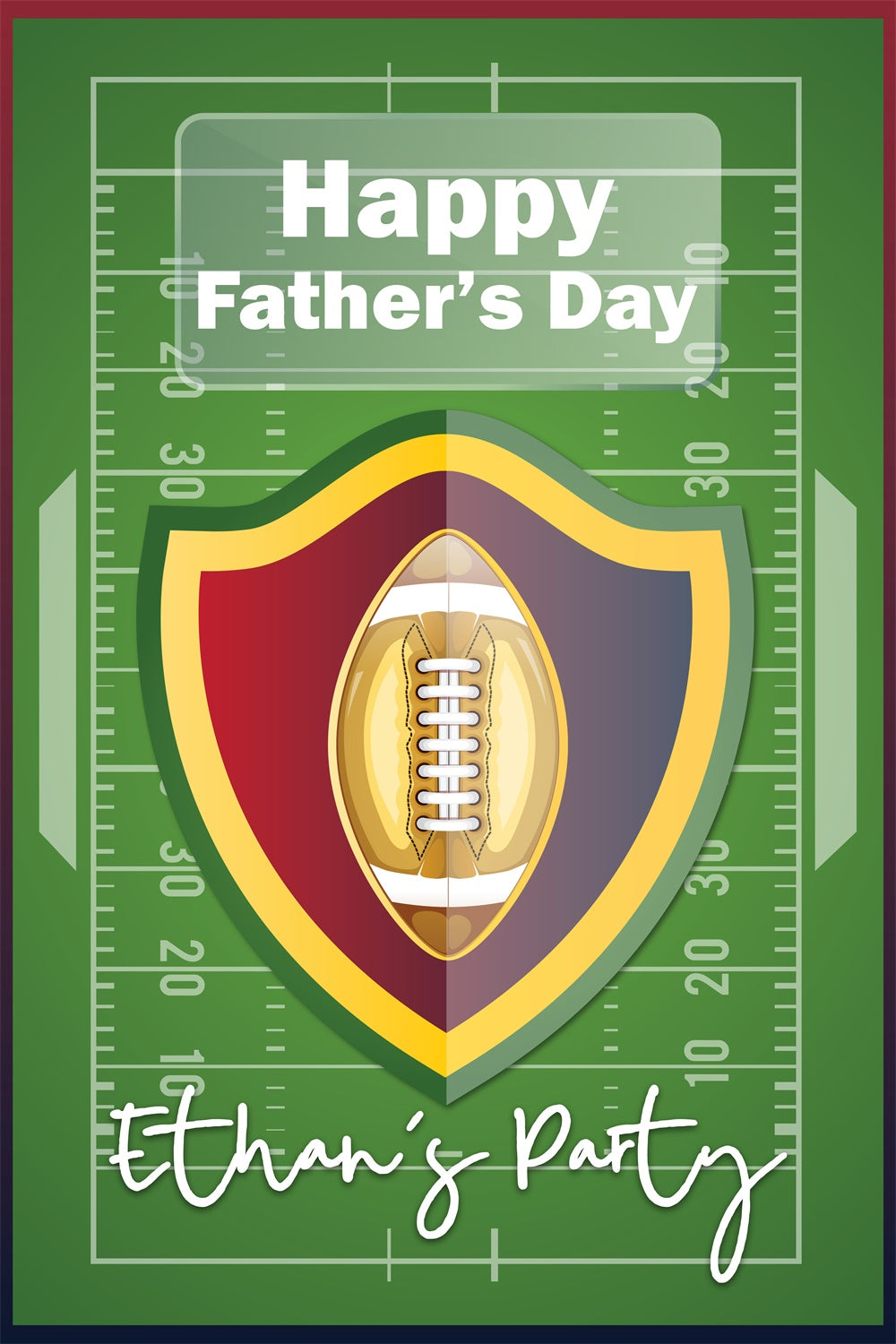 Toile de fond Fête des Pères Thème Football Personnalisée BRP5-34