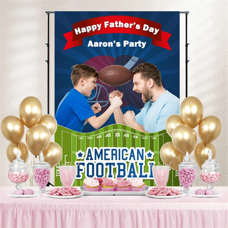 Toile de fond Fête des Pères Duel Énergique Football Personnalisée BRP5-35