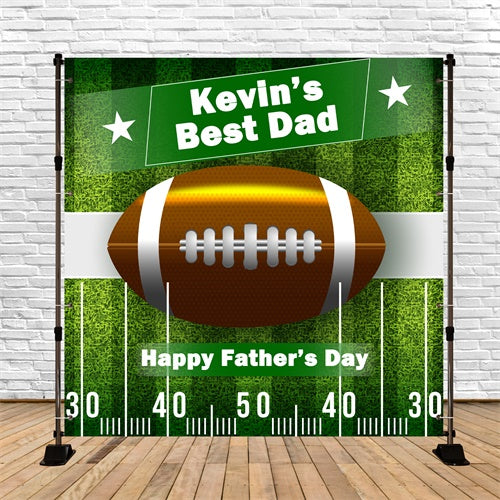 Toile de fond Fête des Pères Terrain Herbeux Football Personnalisée BRP5-36