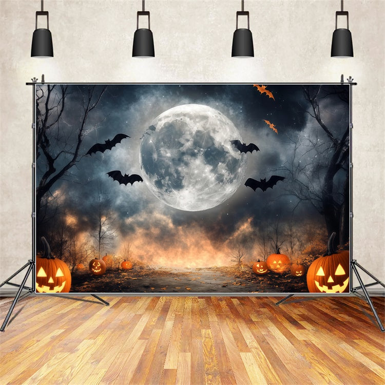 Toile de fond Photo Halloween Clairière Hantée au Clair de Lune BRP57-100