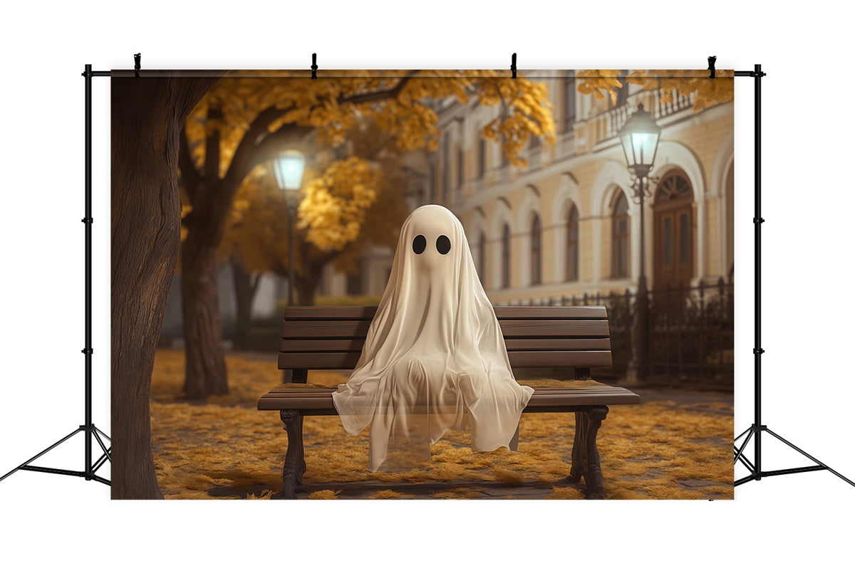 Toile de fond Photo Halloween Banc Fantôme d’Automne BRP57-107