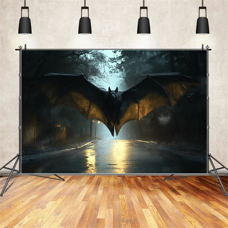 Toile de fond Halloween Descente de Chauve-souris Nocturne BRP57-108