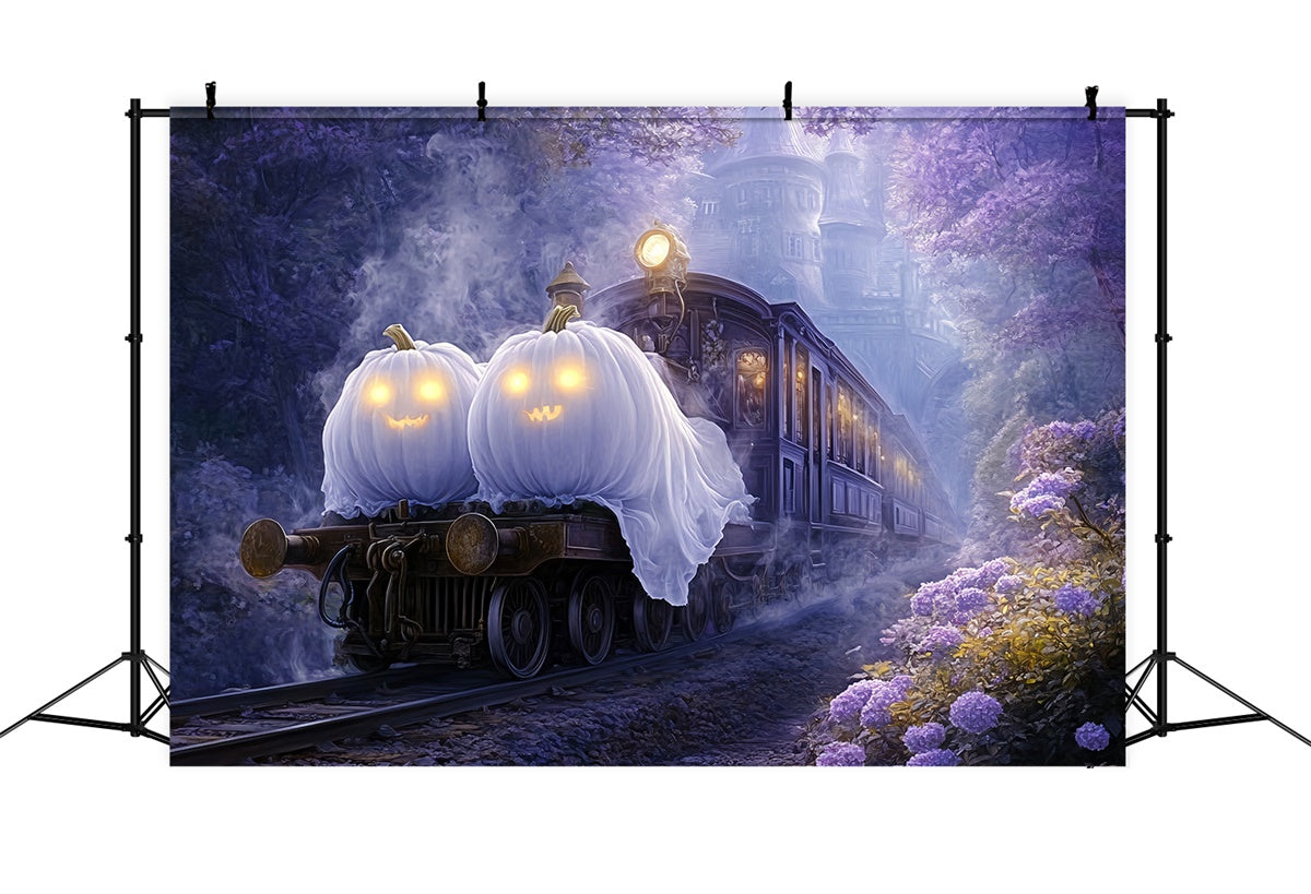 Toile de fond Photo Halloween Train Citrouille Fantôme BRP57-109