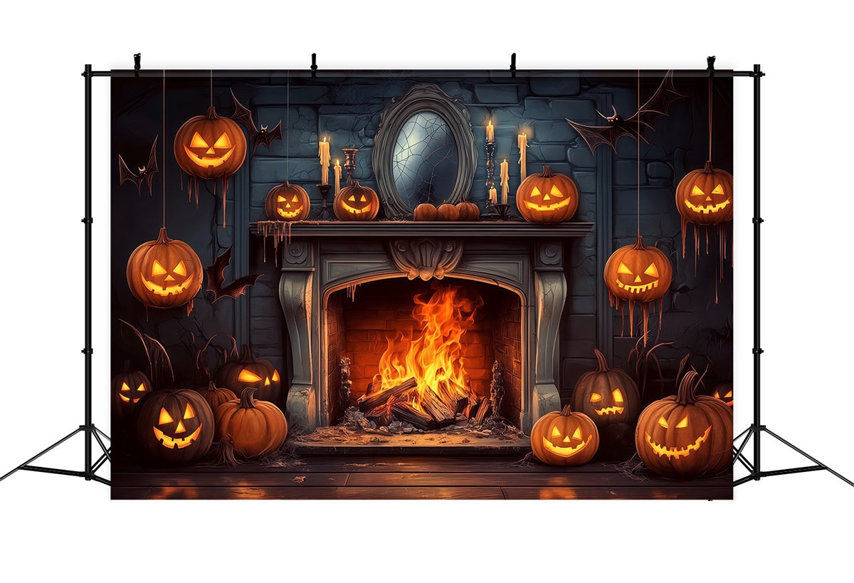 Toile de fond Halloween Citrouilles Horreur Suspendues BRP57-112