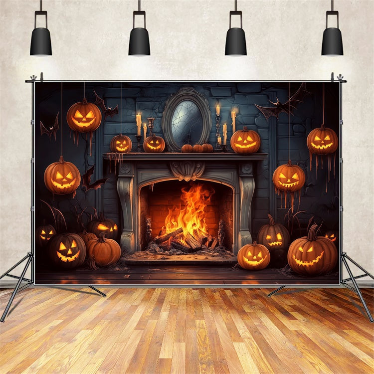 Toile de fond Halloween Citrouilles Horreur Suspendues BRP57-112