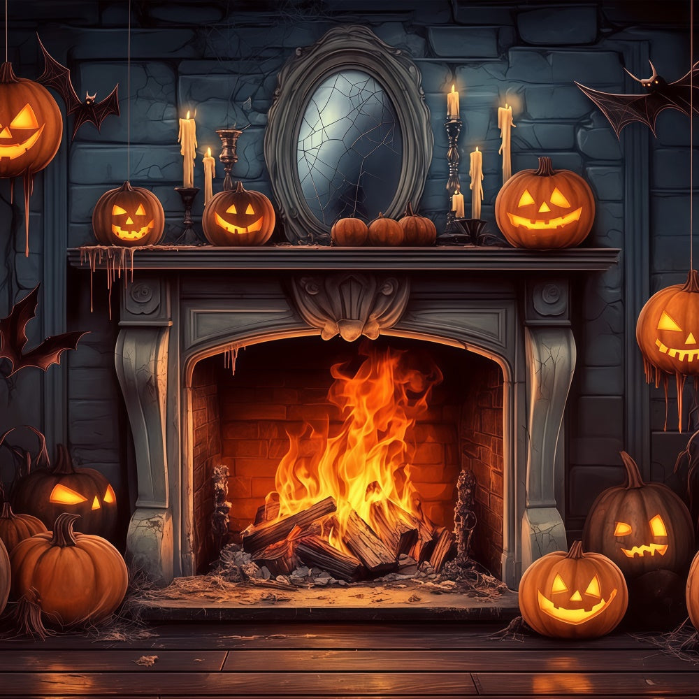 Toile de fond Halloween Citrouilles Horreur Suspendues BRP57-112