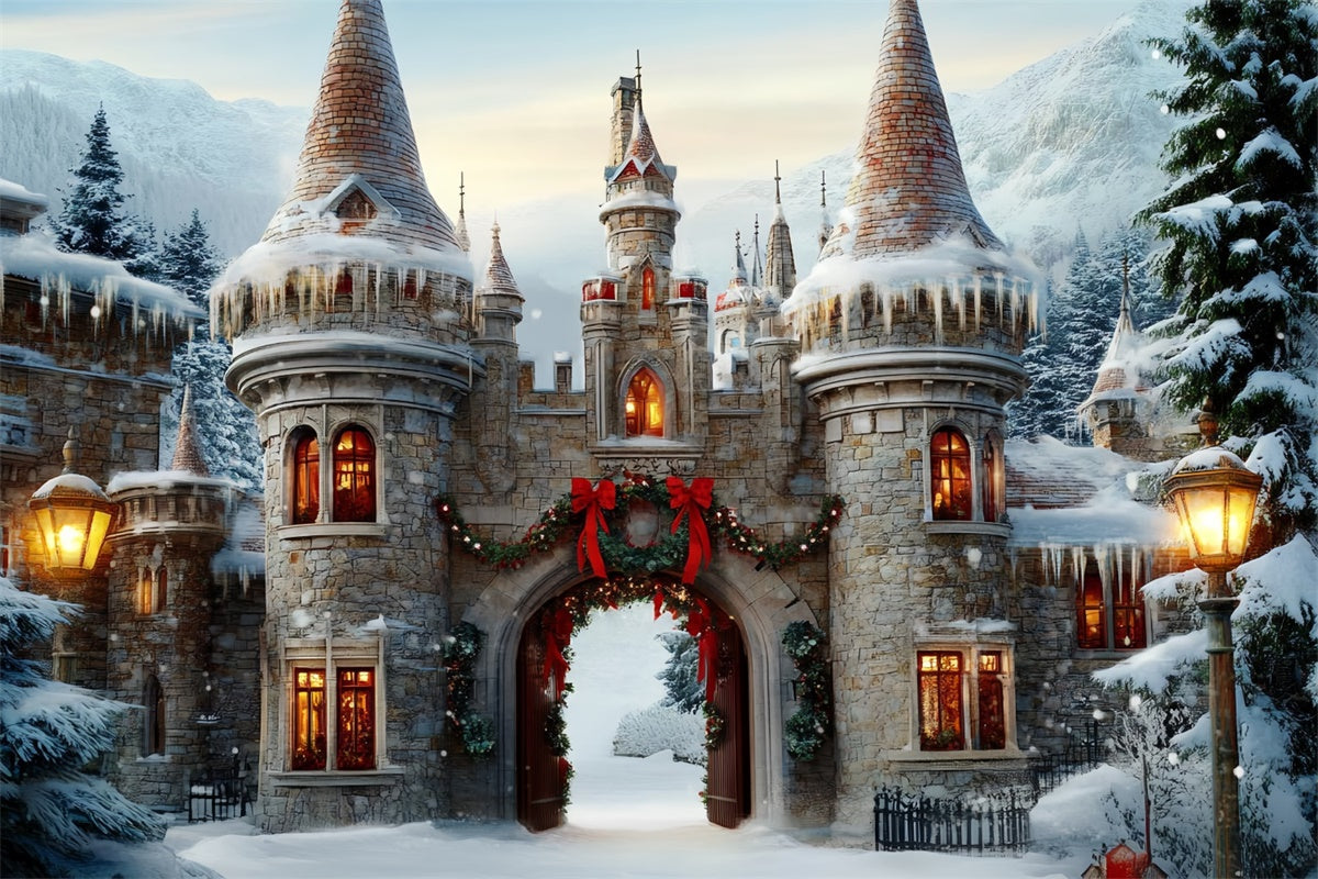 Toile de fond Noël Arche Festive du Château BRP57-118