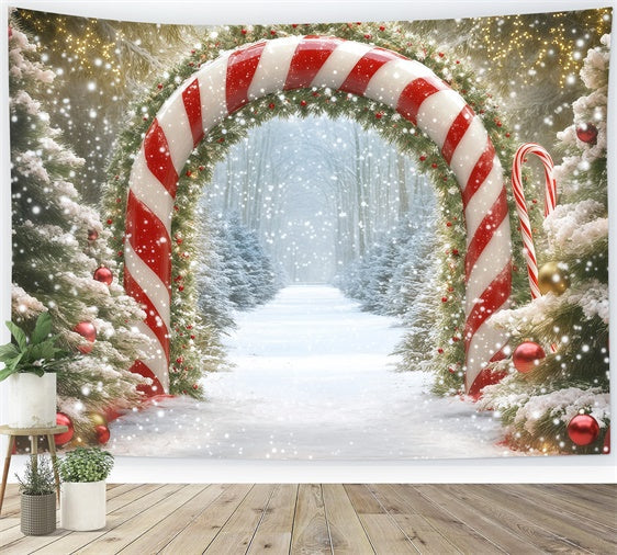 Toile de fond Noël Forêt d’Hiver Sucre d’Orge BRP57-120