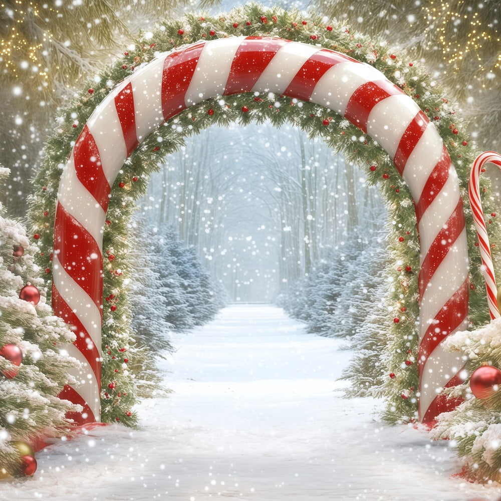Toile de fond Noël Forêt d’Hiver Sucre d’Orge BRP57-120