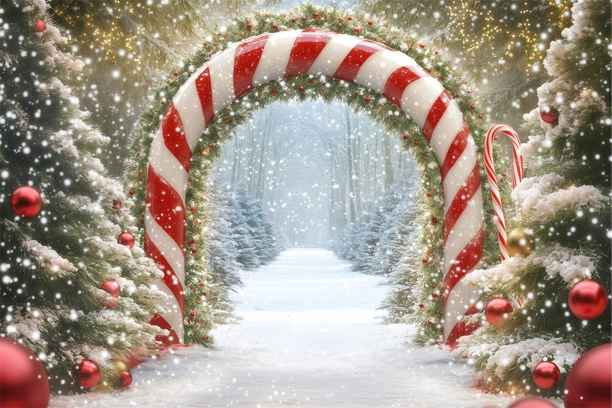 Toile de fond Noël Forêt d’Hiver Sucre d’Orge BRP57-120
