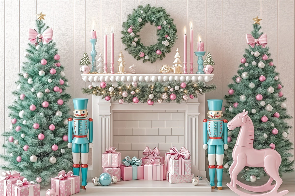 Toile de fond Noël Fantaisie Casse-Noisette Pastel BRP57-131
