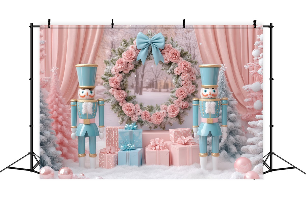 Toile de fond photo Noël Merveille Royale Rosée BRP57-141