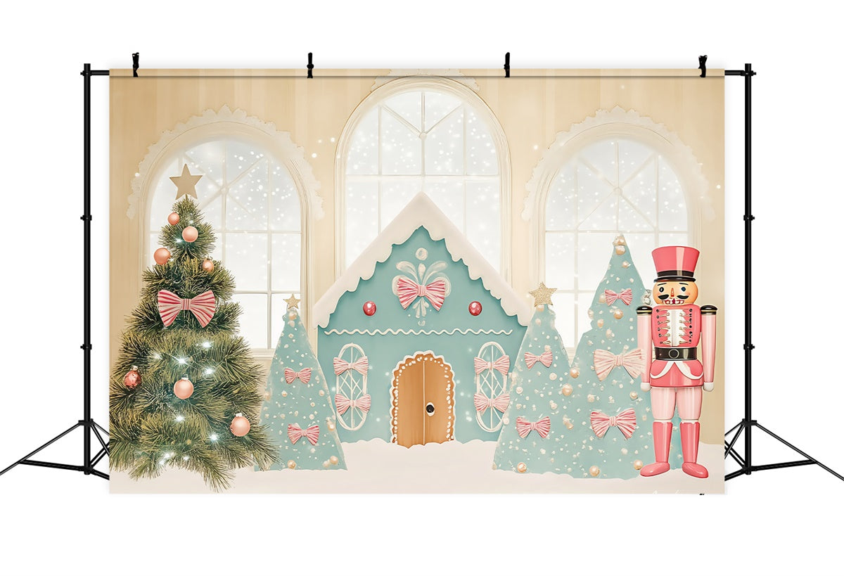 Toile de fond Noël Maison Sucrée Casse-Noisette BRP57-142
