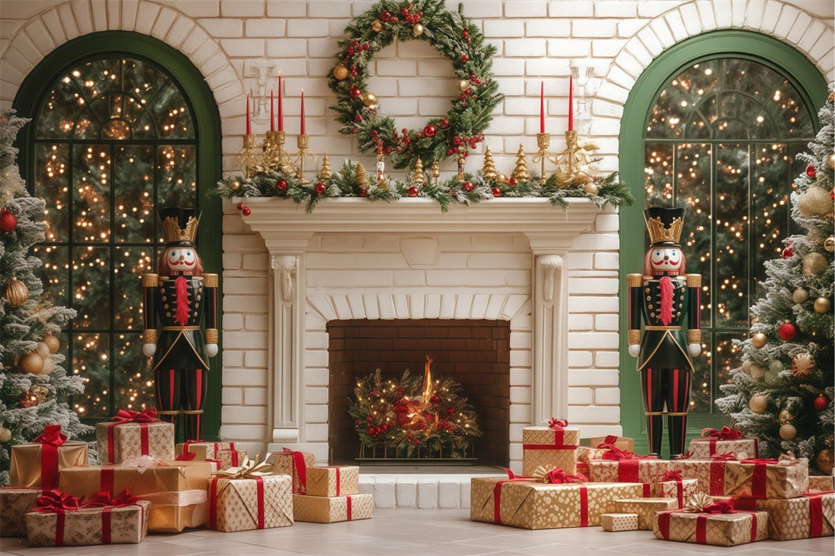 Toile de fond de Noël Souhaits au Foyer de Noël BRP57-145