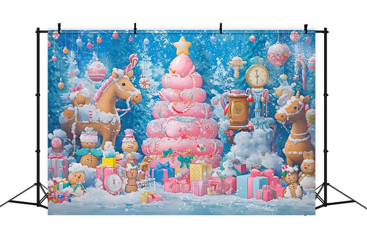 Toile de fond Noël Fantaisie Pain d’Épices et Jouets BRP57-148