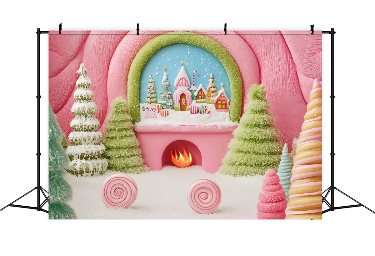 Toile de fond photo Noël Allée des Délices Enchantés BRP57-153