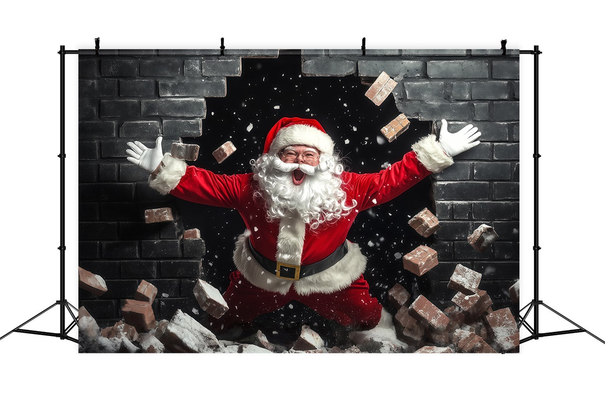 Toile de fond Noël Entrée Surprise du Père Noël BRP57-160