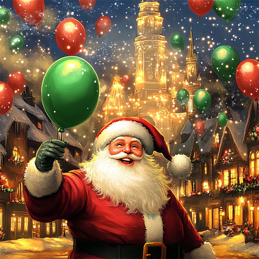 Toile de fond de Noël Parade de Ballons du Père Noël BRP57-162