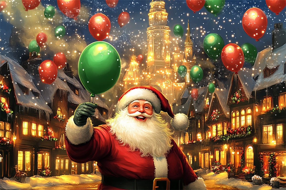 Toile de fond de Noël Parade de Ballons du Père Noël BRP57-162