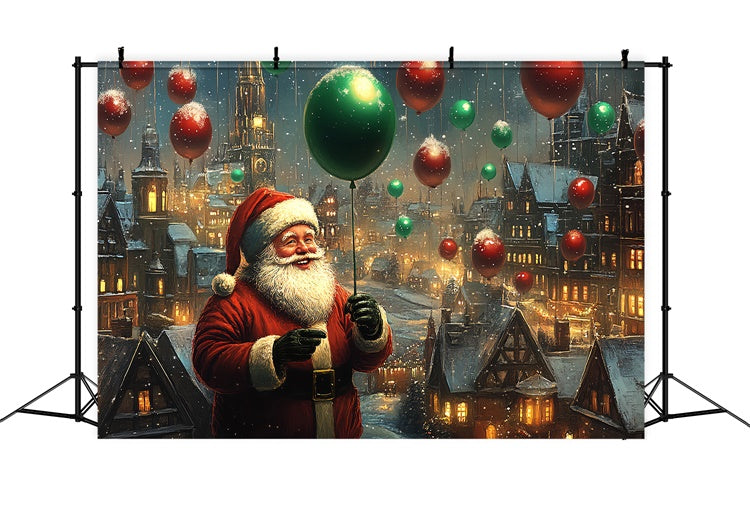 Toile de fond Noël Ballons Vœux du Crépuscule d’Hiver BRP57-163