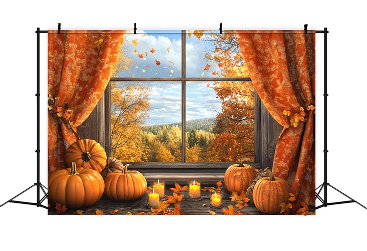 Toile de fond Photo Automne Récolte Fenêtres Rustique BRP57-173