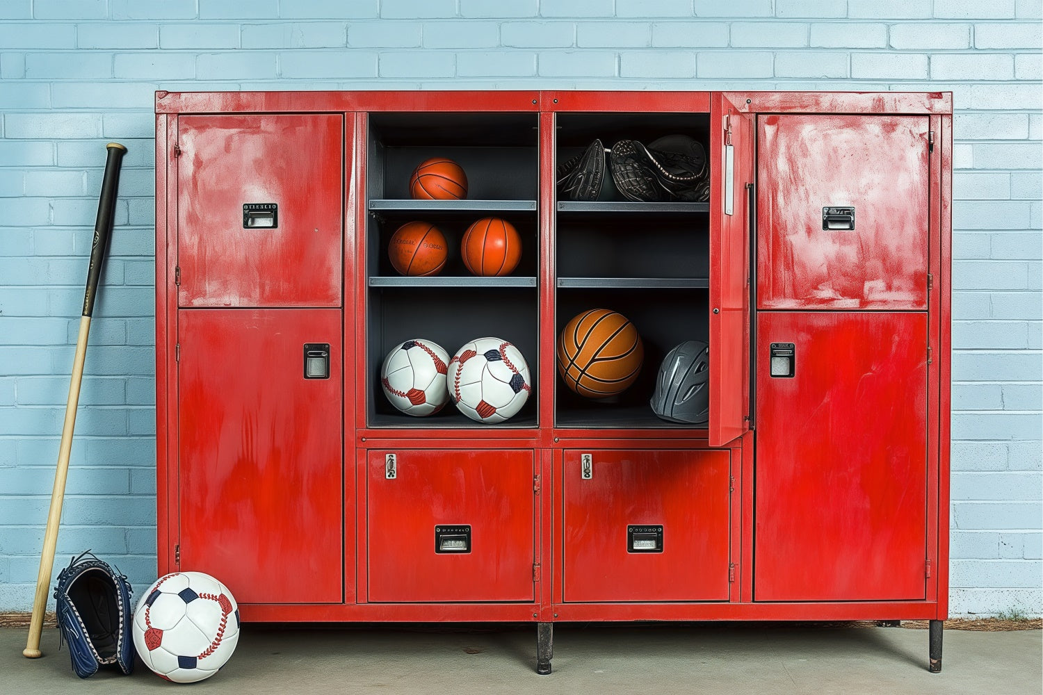 Toile de fond Photo École Équipement de Sport et Rangement BRP57-18